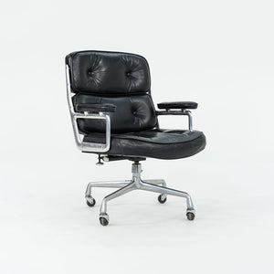 1968 Time Life Executive Desk Chair, Model 3474 by Charles and Ray Eames for Herman Miller in Black Leather with 4-Star Base 12+ Available