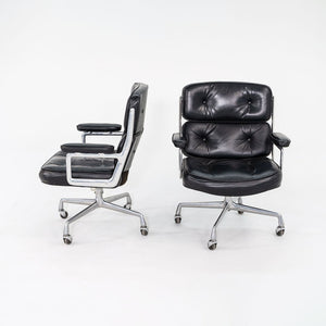 1968 Time Life Executive Desk Chair, Model 3474 by Charles and Ray Eames for Herman Miller in Black Leather with 4-Star Base 12+ Available