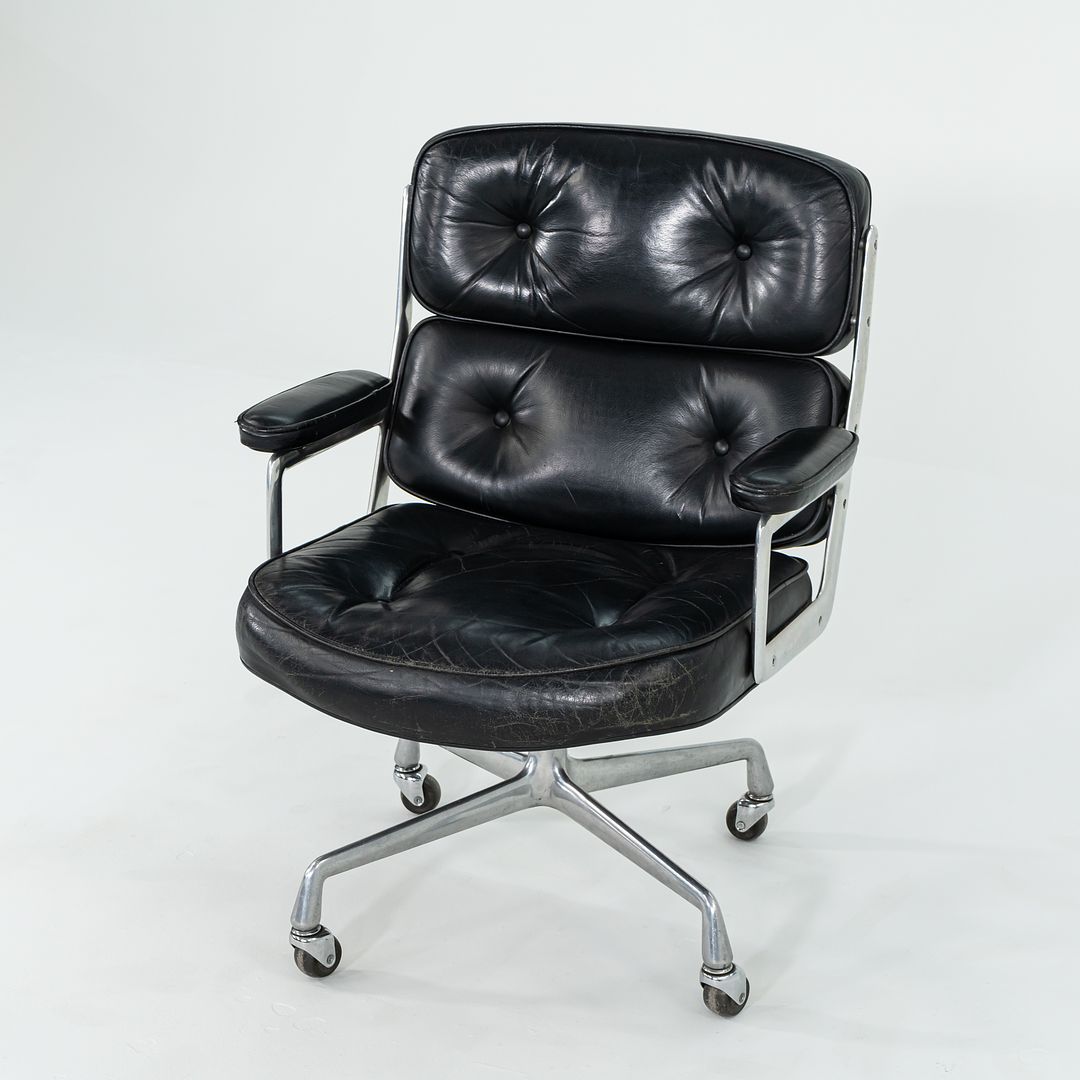 1968 Time Life Executive Desk Chair, Model 3474 by Charles and Ray Eames for Herman Miller in Black Leather with 4-Star Base 12+ Available