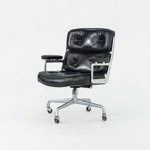 1968 Time Life Executive Desk Chair, Model 3474 by Charles and Ray Eames for Herman Miller in Black Leather with 4-Star Base 12+ Available