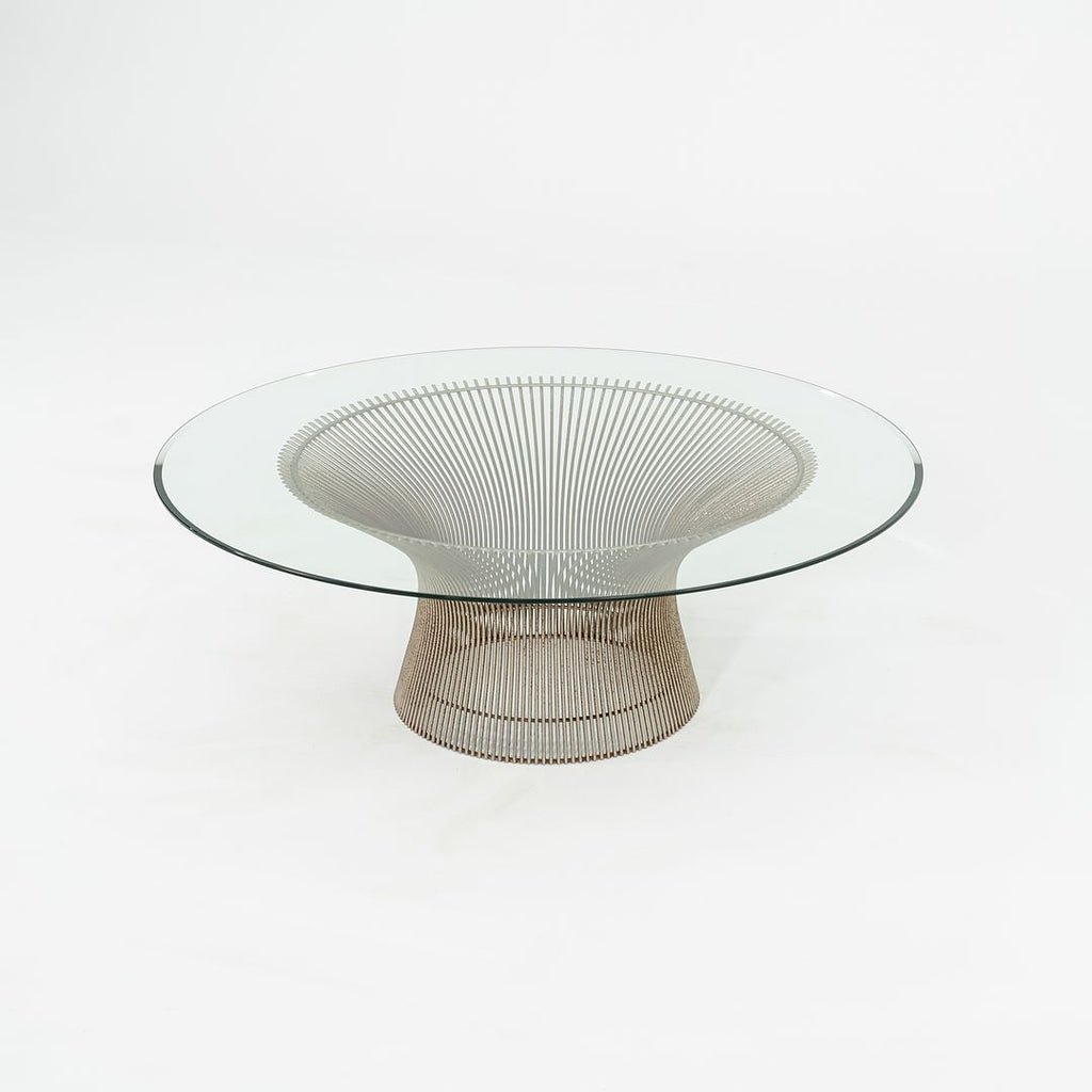 1960s Warren Platner for Knoll 36" Round Coffee Table in Steel and Glass