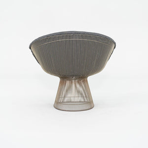 1960s Platner Lounge Chair, Model 1715L by Warren Platner for Knoll in Nickel Steel with Grey Fabric 4x Available