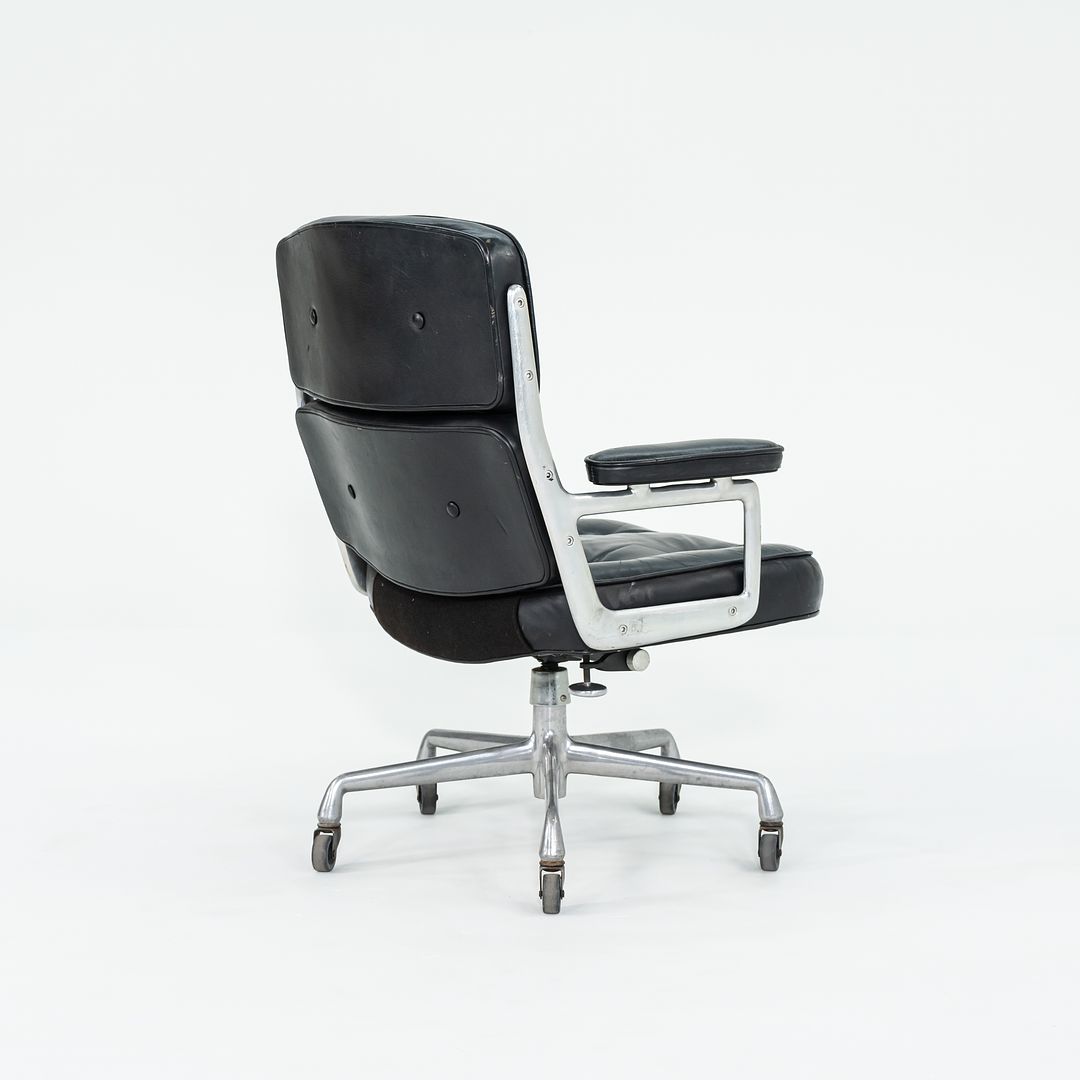 1968 Time Life Executive Desk Chair, Model 3474 by Charles and Ray Eames for Herman Miller in Black Leather with 5-Star Base 12+ Available