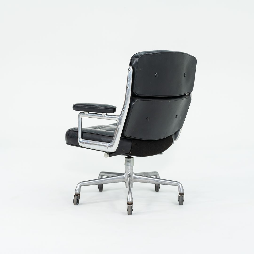 1968 Time Life Executive Desk Chair, Model 3474 by Charles and Ray Eames for Herman Miller in Black Leather with 5-Star Base 12+ Available