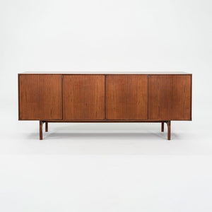 1960s Florence Knoll Walnut Four Door Credenza, Model 541 w/ Original Label