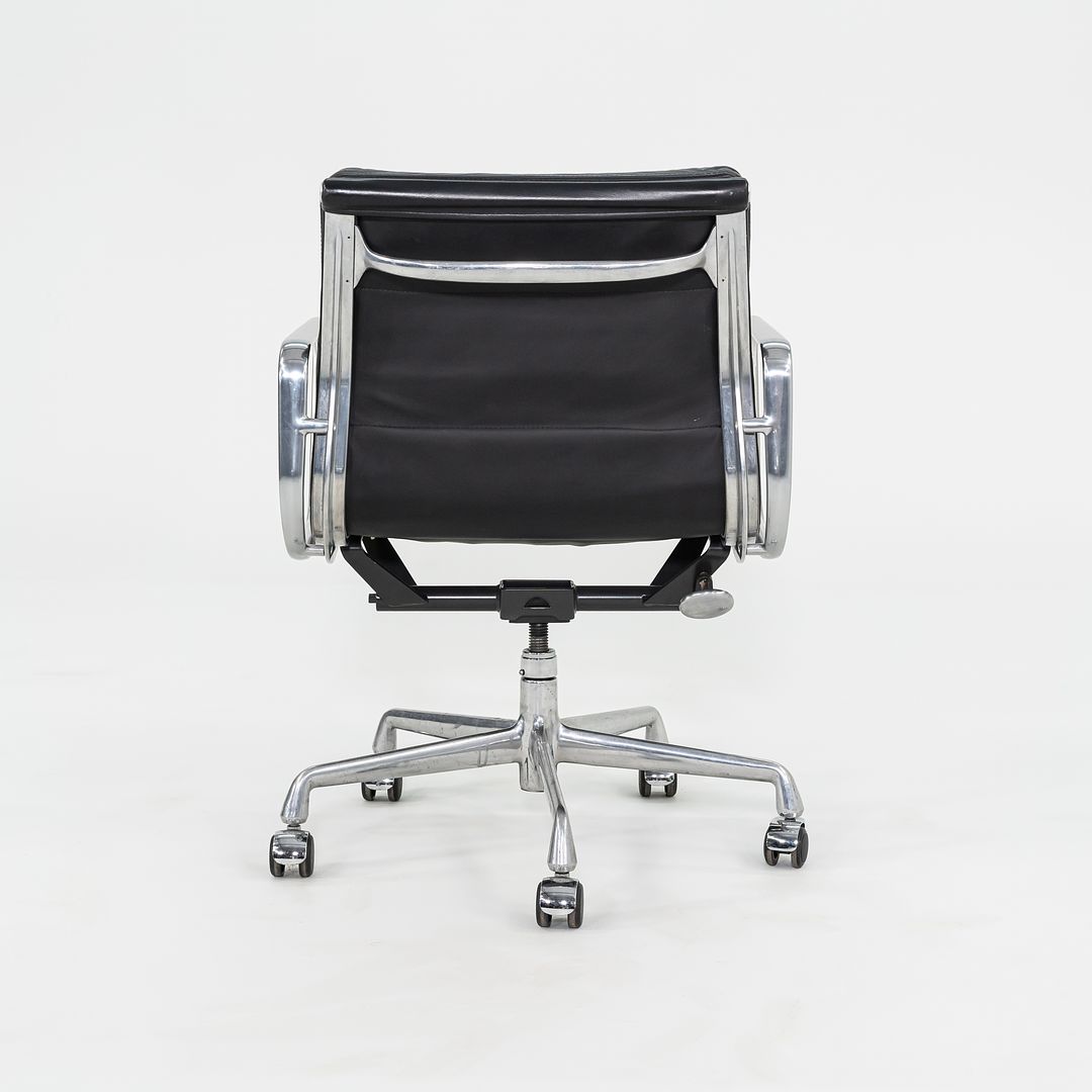 SOLD C. 2000s Herman Miller Eames Soft Pad Management Desk Chairs in Black Leather 12x Available