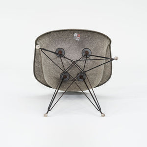 C. 1950 Herman Miller Eames Rope Edge DAR Arm Shell Chair in Elephant Hide Grey with Eiffel Tower Base