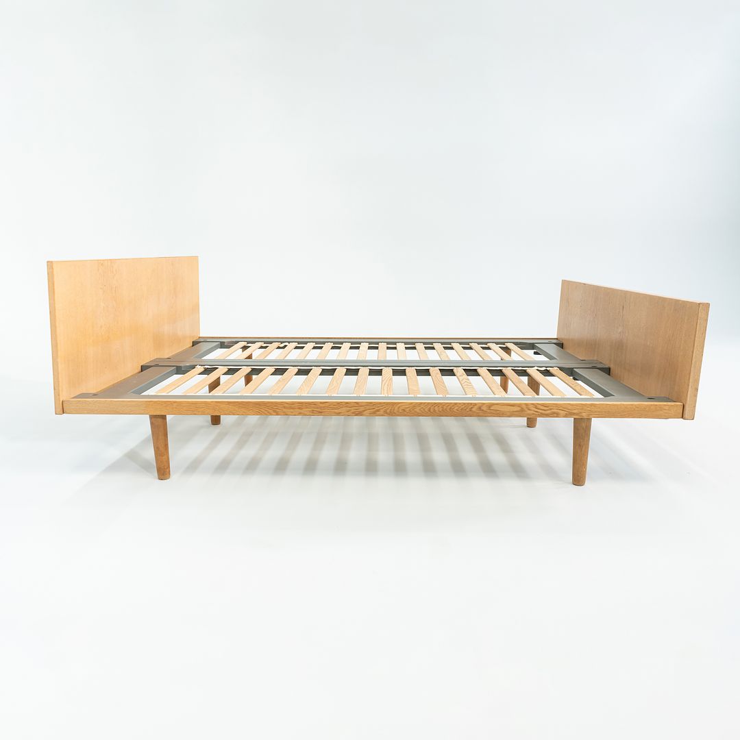 1960s Hans Wegner for Getama Full Size Bed Frame in Oak with Headboard and Foodboard