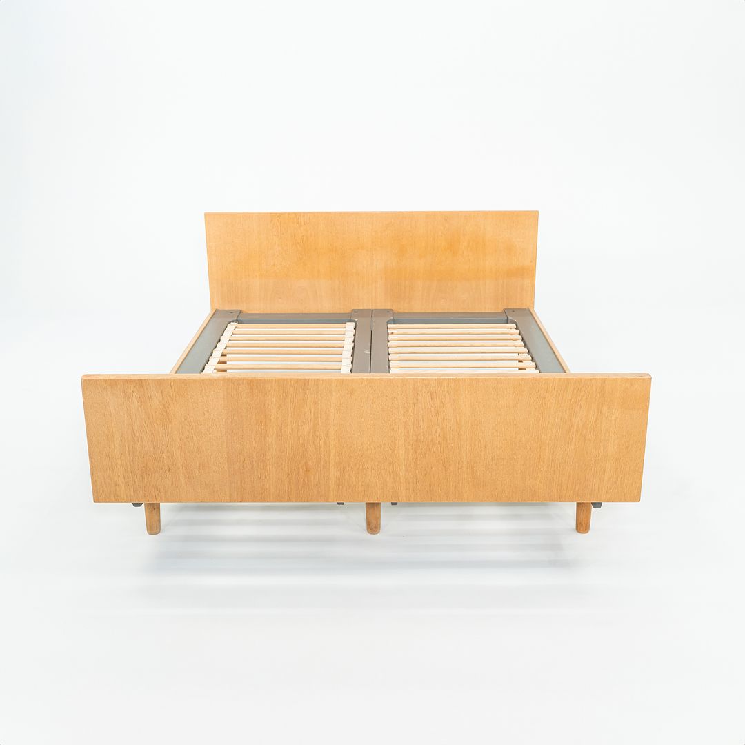 1960s Hans Wegner for Getama Full Size Bed Frame in Oak with Headboard and Foodboard