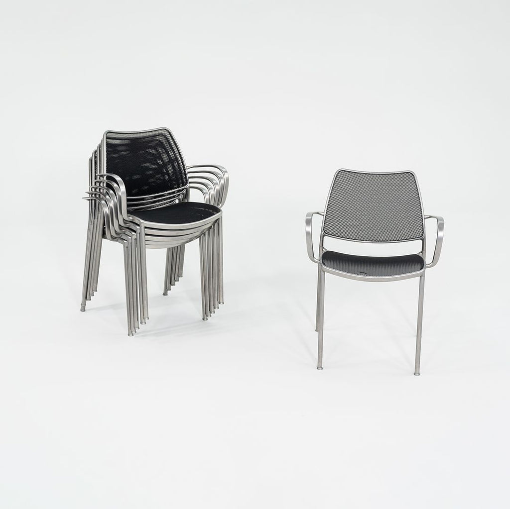 2010 Set of Six Gas Armchairs by Jesus Gasca for STUA in Aluminum and Mesh