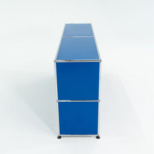 2000s USM Haller Blue C2A Credenza / Cabinet with 2x Pull-out Drawers