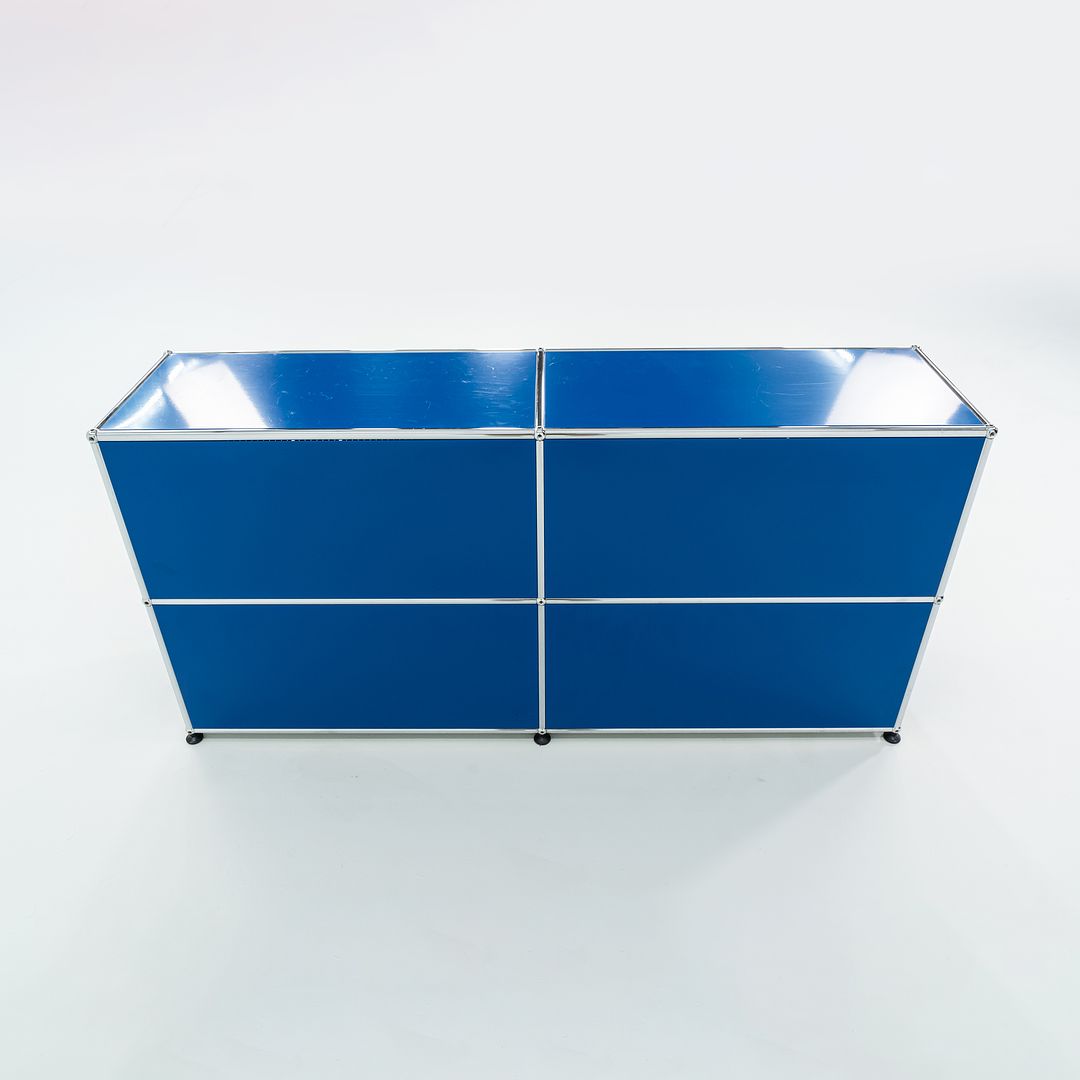 2000s USM Haller Blue C2A Credenza / Cabinet with 2x Pull-out Drawers