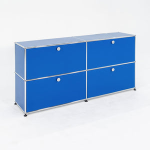 2000s USM Haller Blue 14x60x30 in E2 Credenza / Cabinet with 4-doors