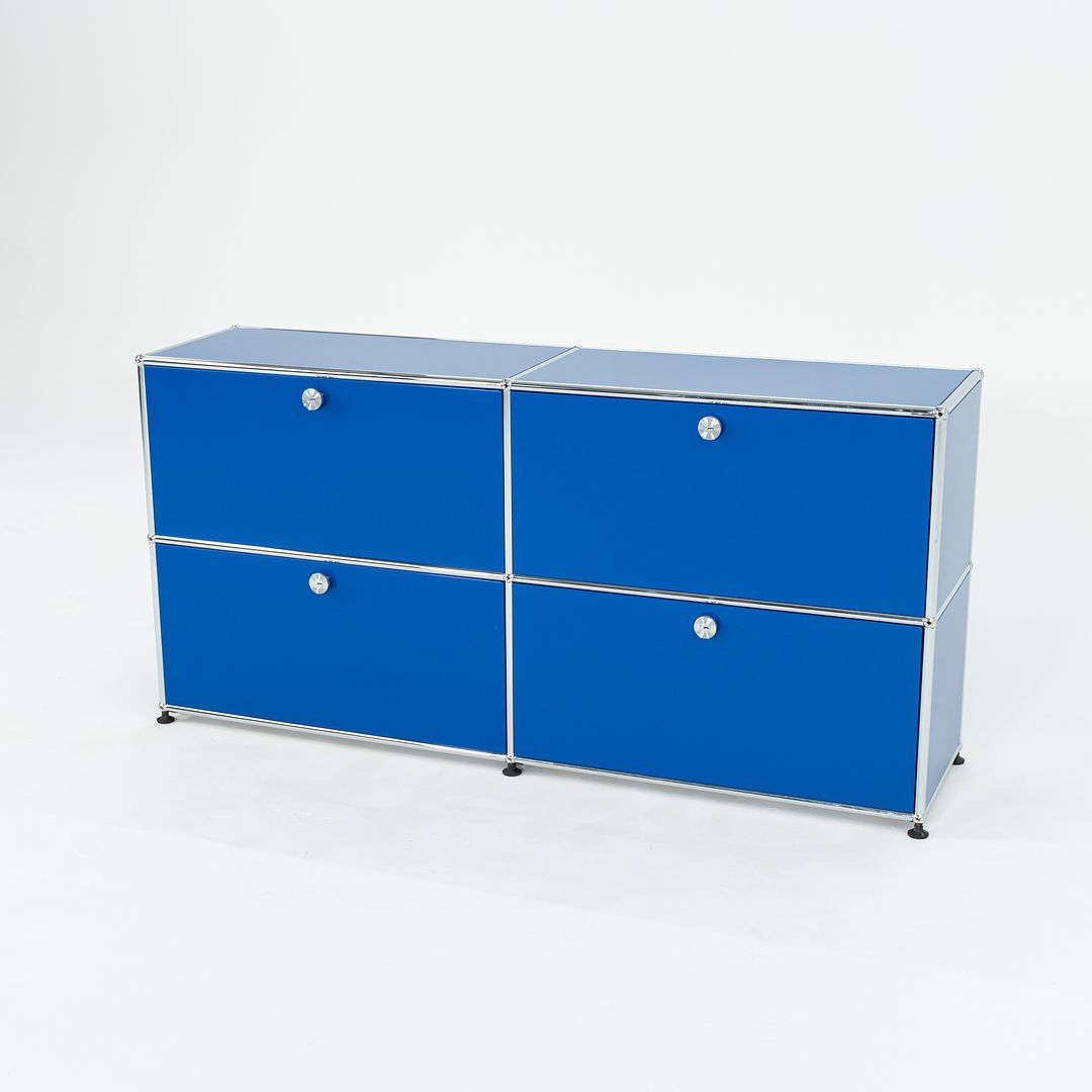 2000s USM Haller Blue 14x60x30 in E2 Credenza / Cabinet with 4-doors