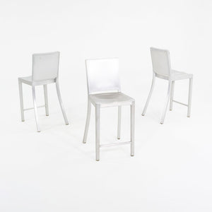 2012 Set of Three Philippe Starck for Emeco Hudson Brushed Counter Stools