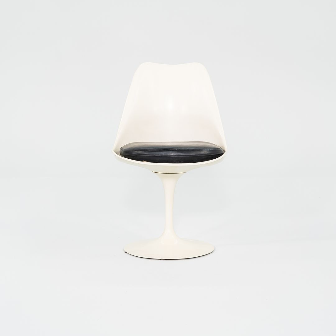 1972 Tulip Chair, Armless Model 151C by Eero Saarinen for Knoll Aluminum, Fiberglass, Paint, Vinyl, Foam