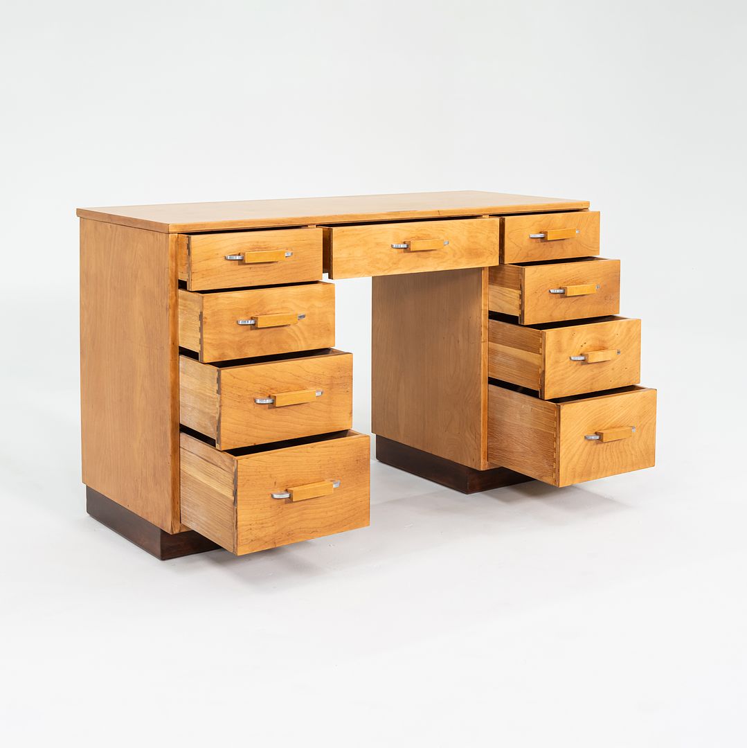 1939 Eliel Saarinen, Pipsan, Swanson FHA Birch Desk / Vanity by Johnson Furniture Co.