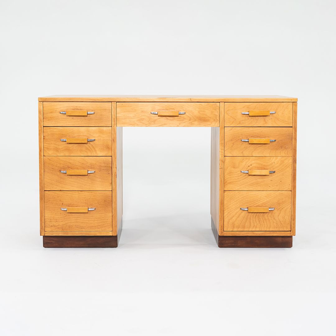 1939 Eliel Saarinen, Pipsan, Swanson FHA Birch Desk / Vanity by Johnson Furniture Co.