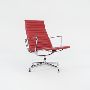 2004 Aluminum Group Lounge Chair, Model EA124 by Ray and Charles Eames for Vitra Aluminum, Leather, Padding, Plastic, Rubber