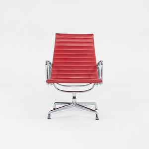 2004 Aluminum Group Lounge Chair, Model EA124 by Ray and Charles Eames for Vitra Aluminum, Leather, Padding, Plastic, Rubber