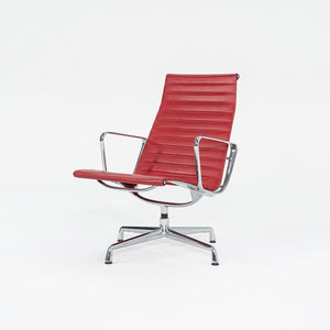 2004 Aluminum Group Lounge Chair, Model EA124 by Ray and Charles Eames for Vitra Aluminum, Leather, Padding, Plastic, Rubber