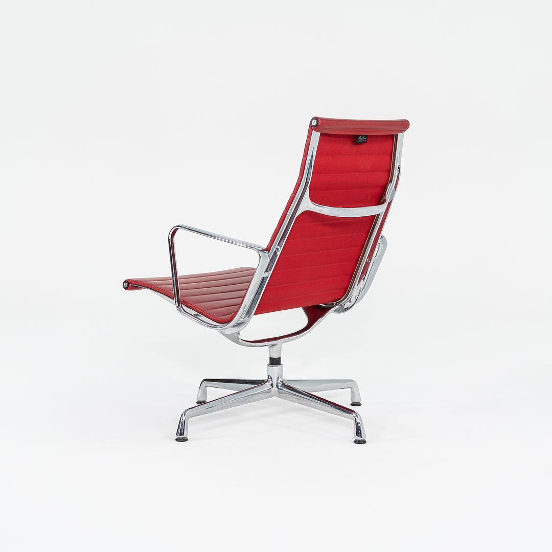 2004 Aluminum Group Lounge Chair, Model EA124 by Ray and Charles Eames for Vitra Aluminum, Leather, Padding, Plastic, Rubber