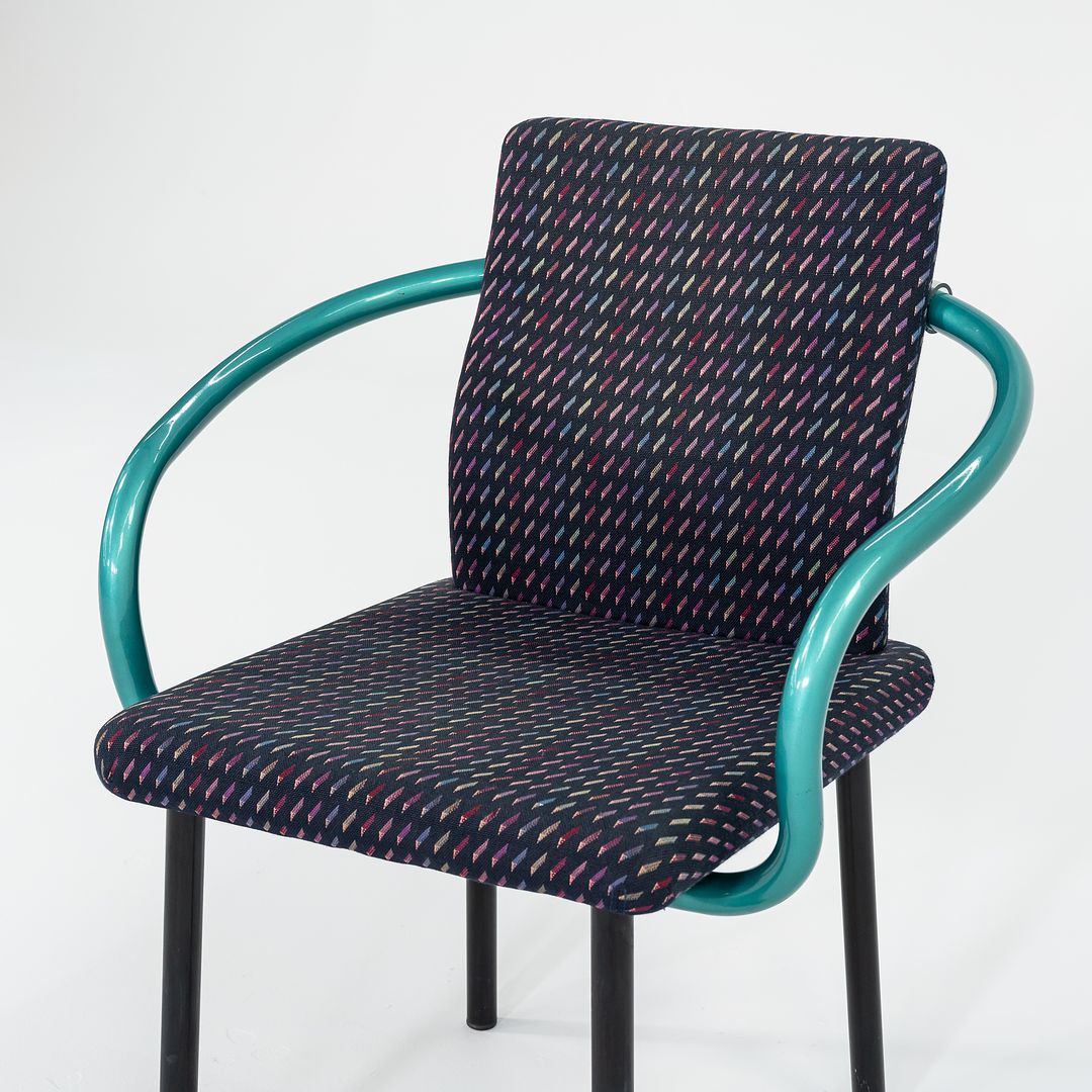 1990s Mandarin Chair by Ettore Sottsass for Knoll with Fabric Upholstery 2x Available