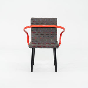 2004 Ettore Sottsass for Knoll Mandarin Dining Chair in Orange with Multi Pattern Upholstery 6x Available