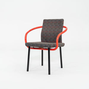 2004 Ettore Sottsass for Knoll Mandarin Dining Chair in Orange with Multi Pattern Upholstery 6x Available