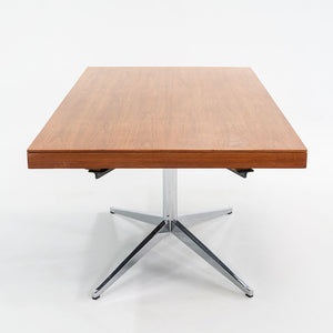 1960s Florence Knoll Partners Desk in Walnut and Chrome with Four Drawers