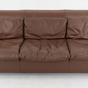 1990s Heli Three-Seat Sofa by Otto Zapf for Knoll Leather, Lacquered Wood, Enameled Aluminum, Steel