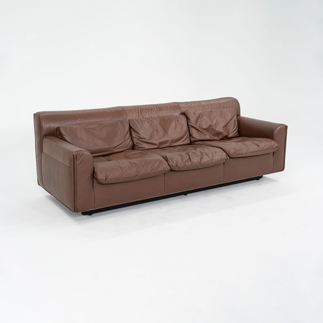 1990s Heli Three-Seat Sofa by Otto Zapf for Knoll Leather, Lacquered Wood, Enameled Aluminum, Steel