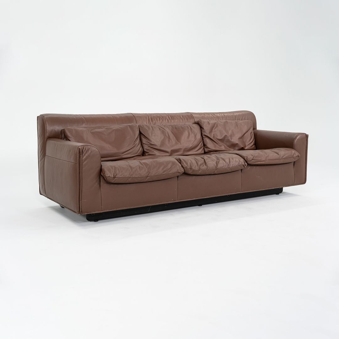 1990s Heli Three-Seat Sofa by Otto Zapf for Knoll Leather, Lacquered Wood, Enameled Aluminum, Steel