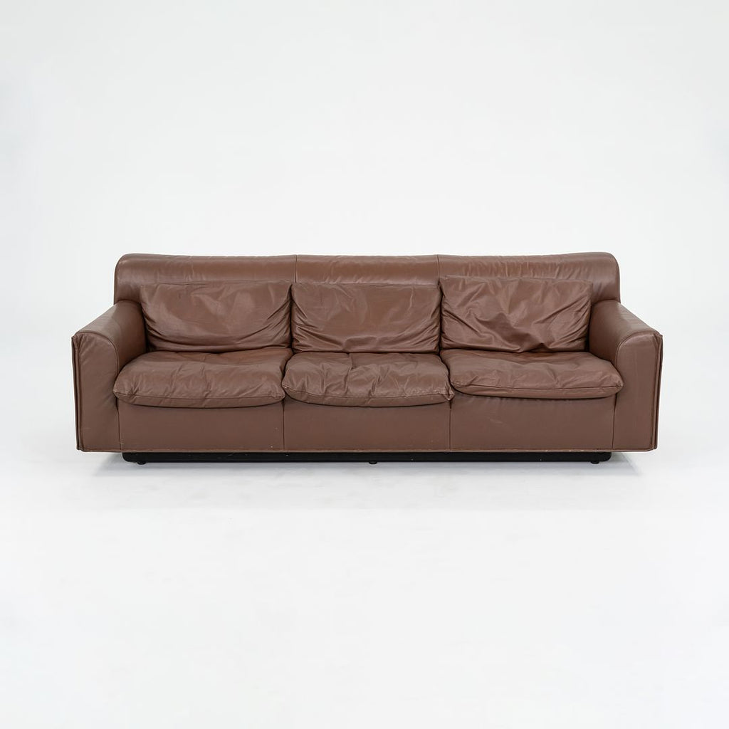 1990s Heli Three-Seat Sofa by Otto Zapf for Knoll Leather, Lacquered Wood, Enameled Aluminum, Steel