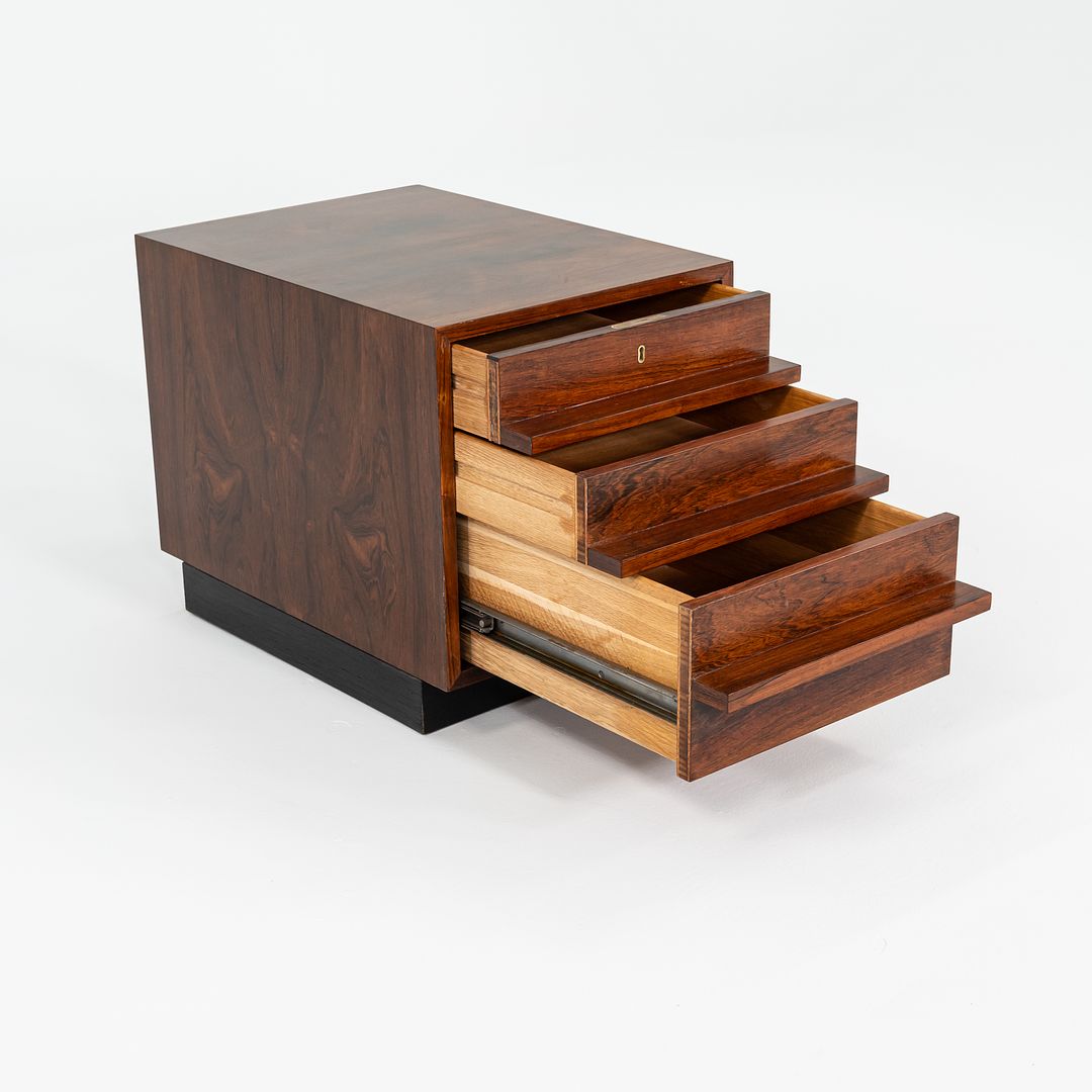 1960s Bodil Kjaer Office Storage Pedestal Cabinet by CI Designs in Rosewood