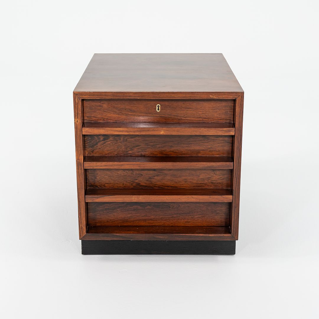 1960s Bodil Kjaer Office Storage Pedestal Cabinet by CI Designs in Rosewood