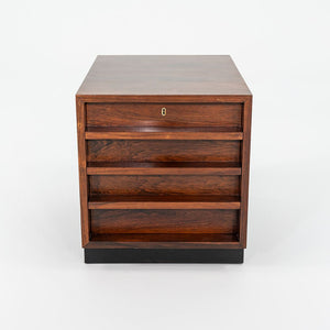 1960s Bodil Kjaer Office Storage Pedestal Cabinet by CI Designs in Rosewood