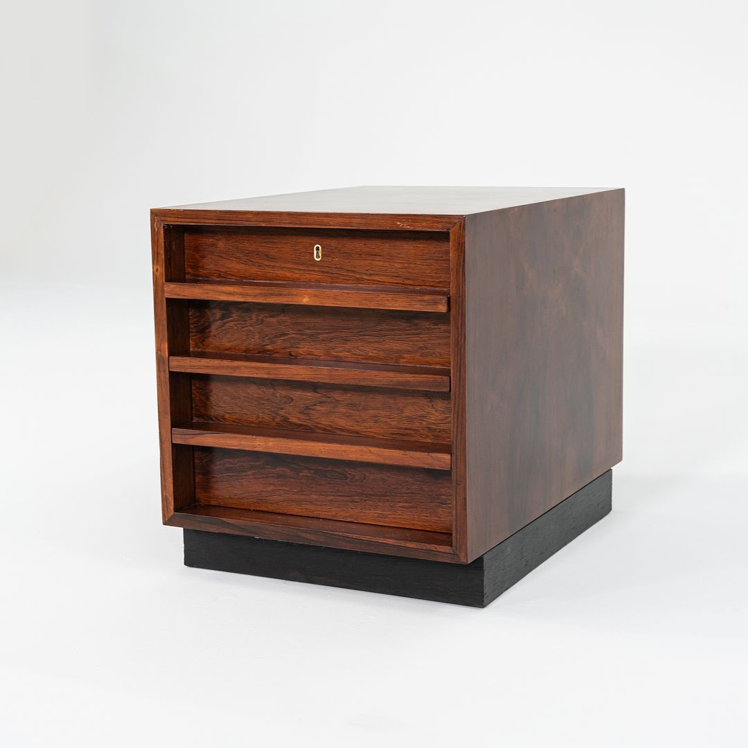 1960s Bodil Kjaer Office Storage Pedestal Cabinet by CI Designs in Rosewood