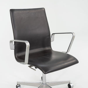 2006 Arne Jacobsen for Fritz Hansen Oxford Management Desk Chair in Brown Leather