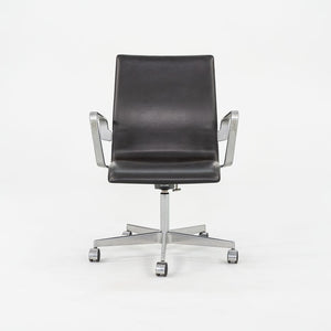 2006 Arne Jacobsen for Fritz Hansen Oxford Management Desk Chair in Brown Leather