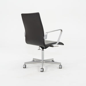 2006 Arne Jacobsen for Fritz Hansen Oxford Management Desk Chair in Brown Leather