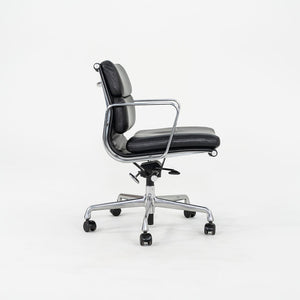 2009 Herman Miller Eames Soft Pad Management Desk Chair in Edelman Black Leather with Pneumatic Base 12+ Available