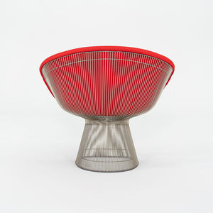 1975 Pair of Warren Platner for Knoll Lounge Chairs with New Red Upholstery