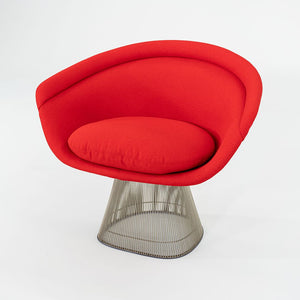 1975 Pair of Warren Platner for Knoll Lounge Chairs with New Red Upholstery