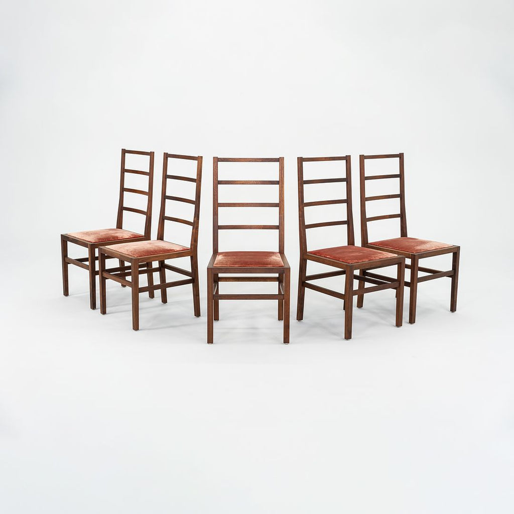 2008 Set of Five Tyler Hays for BDDW Ladder Dining Chairs in Black Walnut