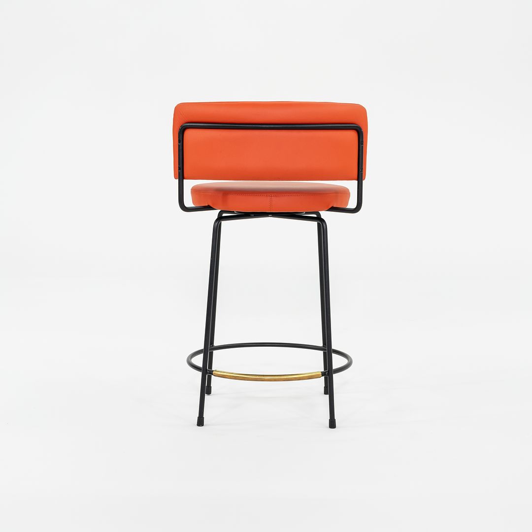 C. 2022 Grazia & Co Diiva Swivel Counter Stool in Orange 7x Available