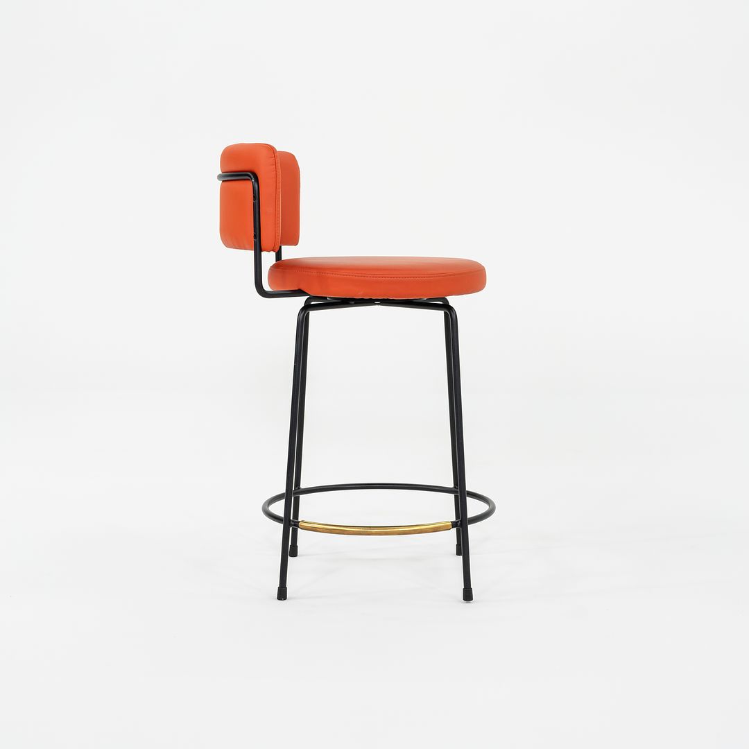 C. 2022 Grazia & Co Diiva Swivel Counter Stool in Orange 7x Available