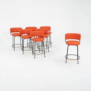 C. 2022 Grazia & Co Diiva Swivel Counter Stool in Orange 7x Available