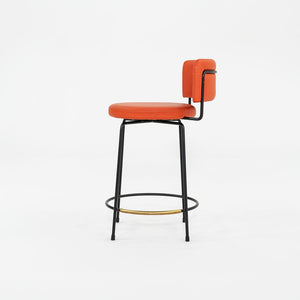 C. 2022 Grazia & Co Diiva Swivel Counter Stool in Orange 7x Available