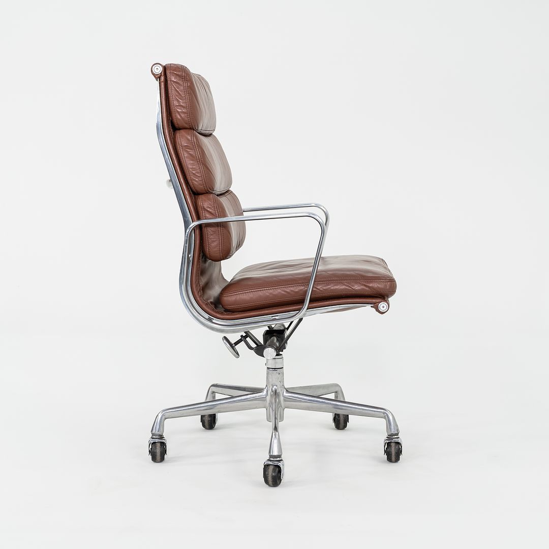 1996 Herman Miller Eames Soft Pad Executive Desk Chair in Brown Leather 10x Available